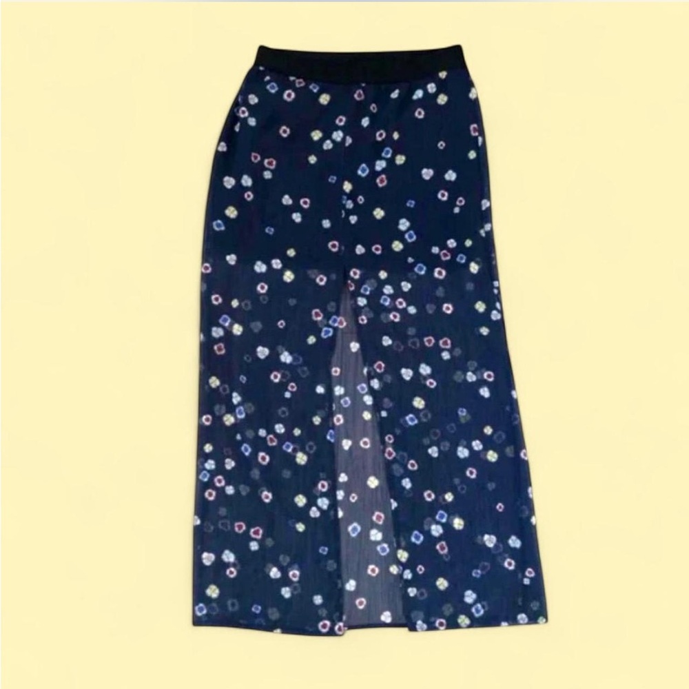 Weston Wear Anthropologie graphic floral maxi skirt.